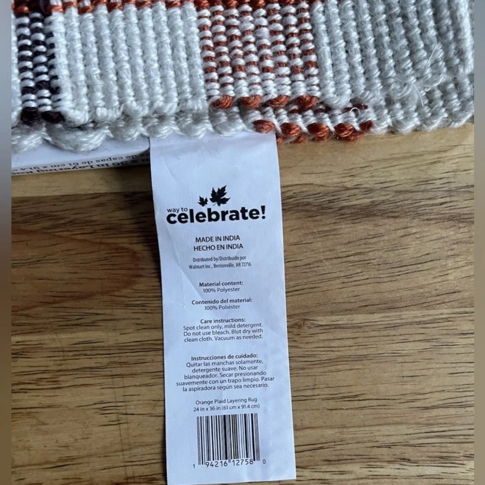 Way To Celebrate Harvest Indoor / Outdoor Layering Rug 24 X 36 In. ~ NEW